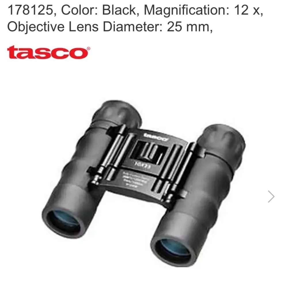 Tasco Black Binoculars - 12x Zoom - Picture 1 of 2